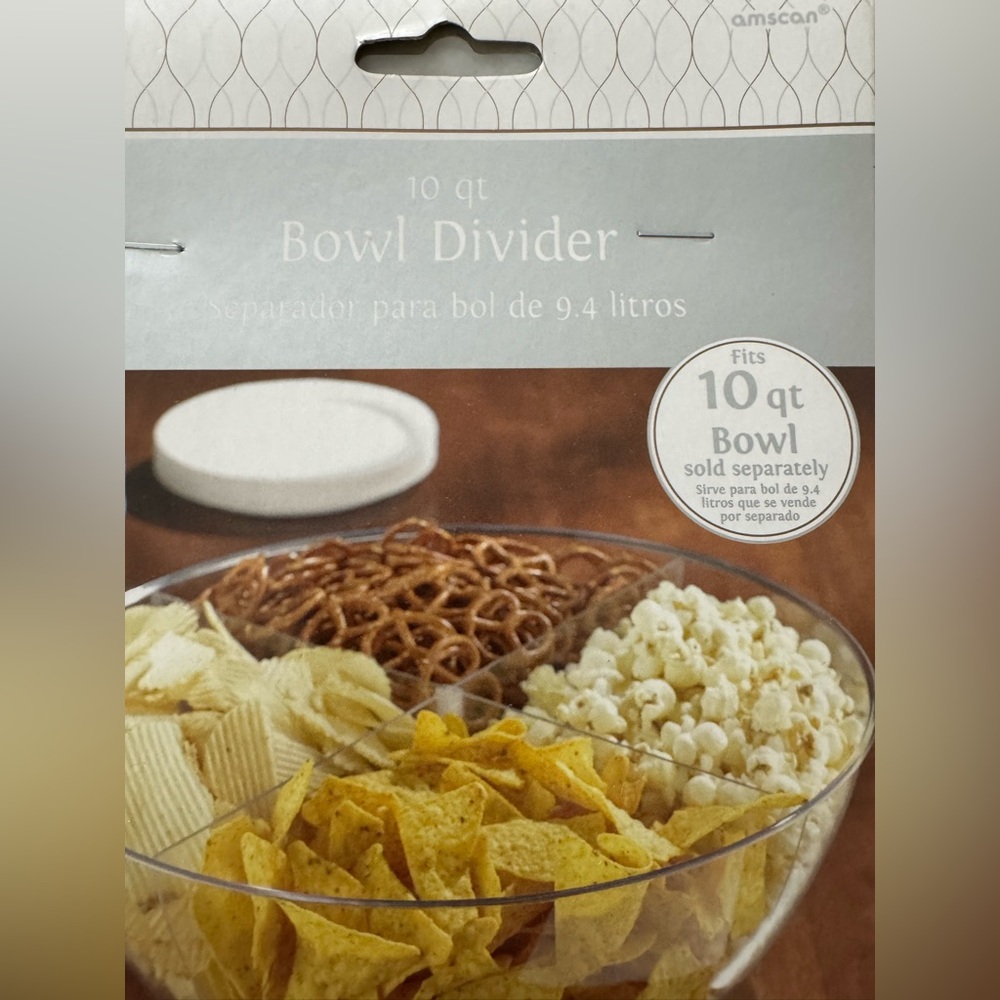 Amscan Clear Glass Bowl Divider